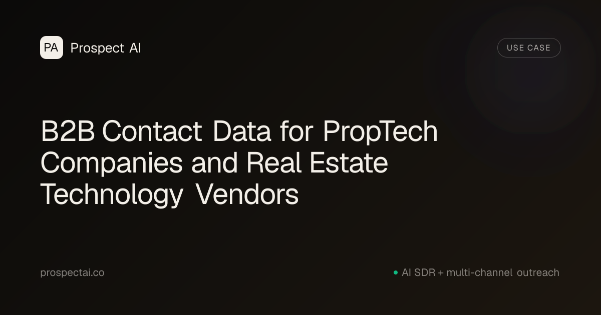 PropTech, AI Lead Generation | Prospect AI